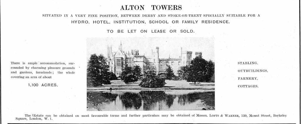 Alton towers advert 1922