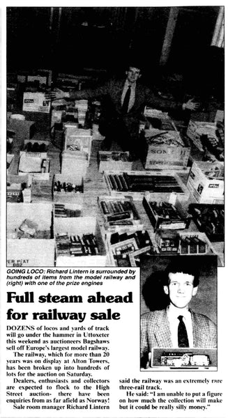 Alton towers model railway auction