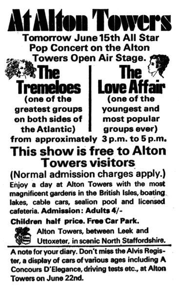 Alton towers pop concerts