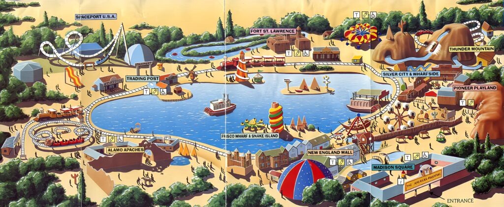 American Adventure 1990 Park Map
