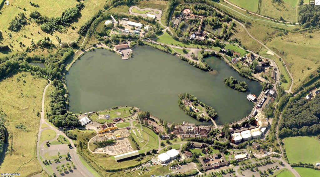 American Adventure Theme Park Aerial View