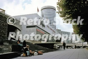 Bull Ring Shopping Centre Birmingham 1960s with Woolworths and Rotunda