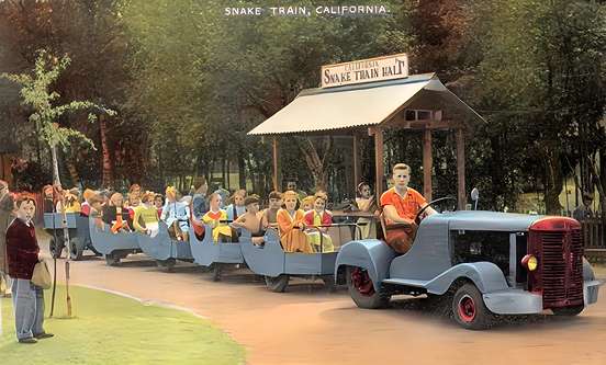 California In England Snake Train Later View