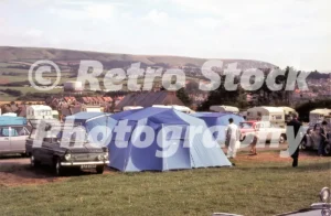 Camping in Swanage Dorset 1960s with Hillman Super Minx estate