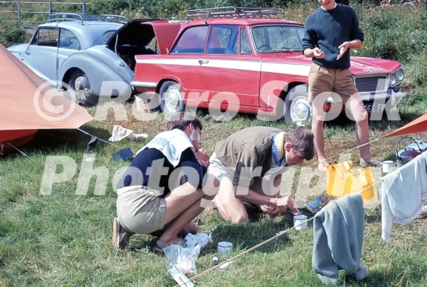 Camping in the 1960s with a healey tickford 52209632514 o