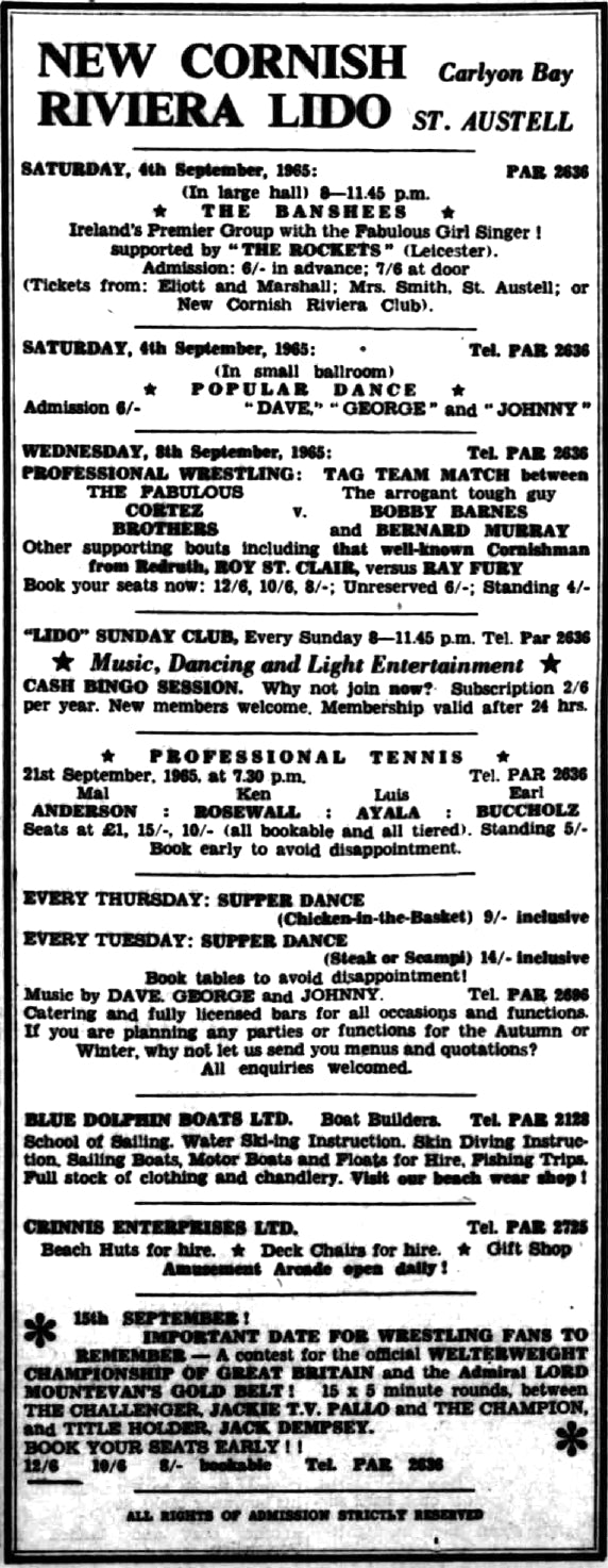 Cornish Riviera lido 1965 advert