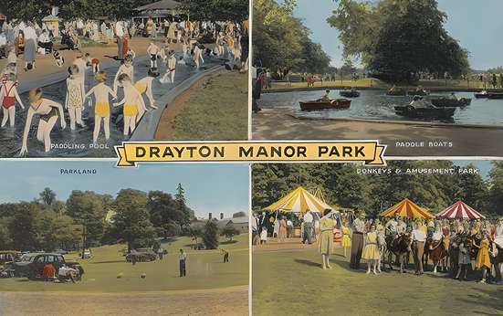 Drayton Manor Old Postcard 1950s