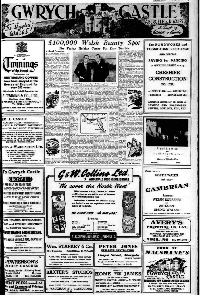 Gwrych Castle 1949 press cutting