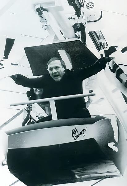 Stuart hall opens the monorail at rhyl suncentre