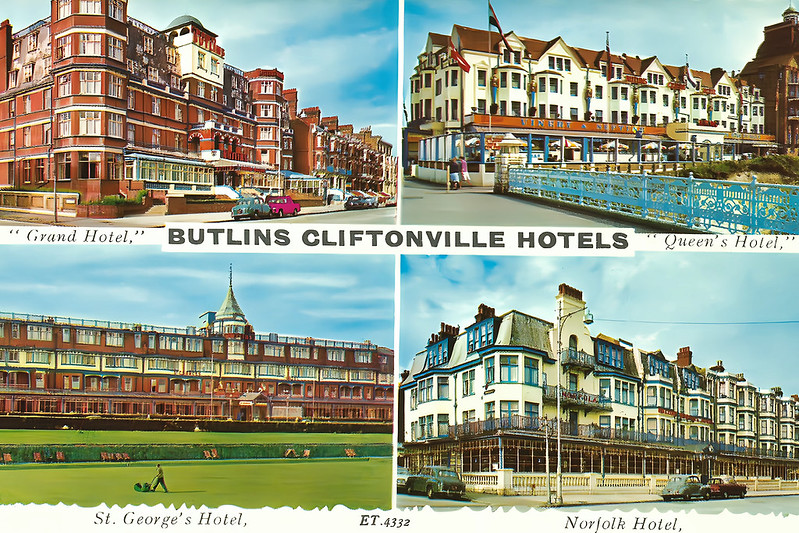 Butlins Hotels in Cliftonville multiview postcard 