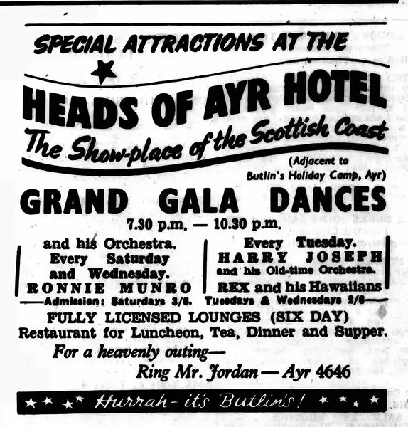 Heads of Ayr Hotel, Butlins Ayr Holiday Camp Heads of Ayr Hotel, Butlins Ayr Holiday Camp