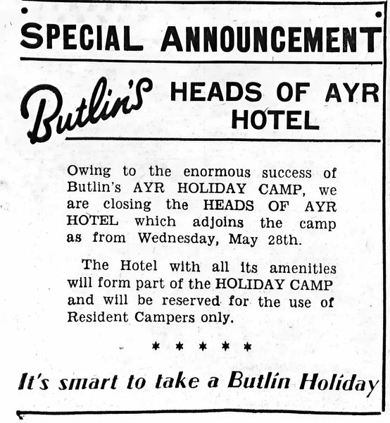 Heads of Ayr Hotel, Butlins Ayr Holiday Camp Heads of Ayr Hotel, Butlins Ayr Holiday Camp