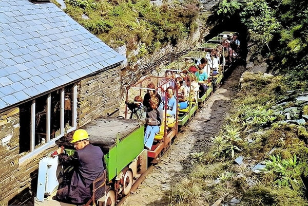 Miner's tramway at Llechwedd Slate Caverns 1970s