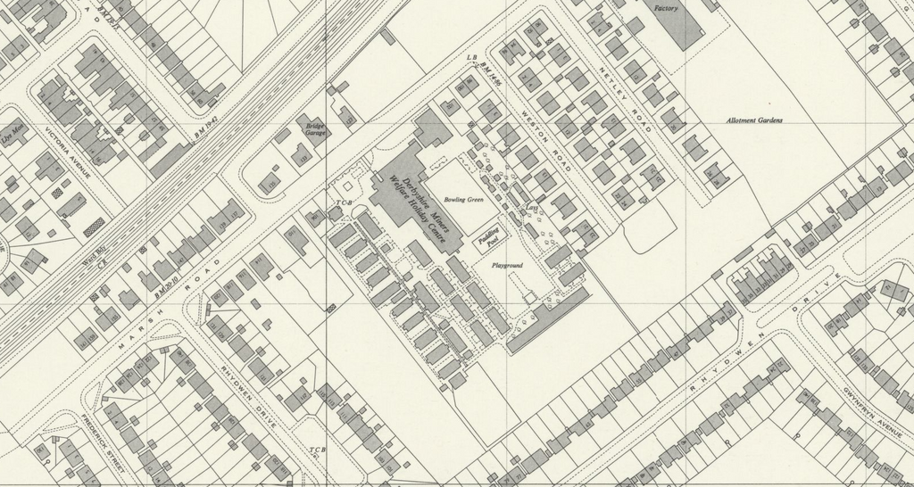 map of derbyshire miners holiday camp rhyl