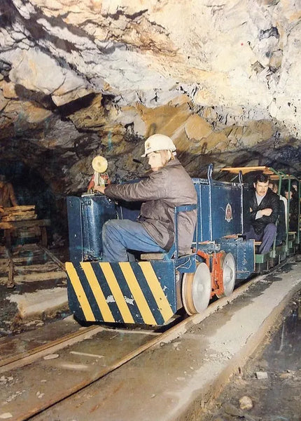 Miner's tramway at Llechwedd Slate Caverns 1970s