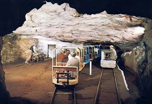 Miner's tramway at Llechwedd Slate Caverns 1970s