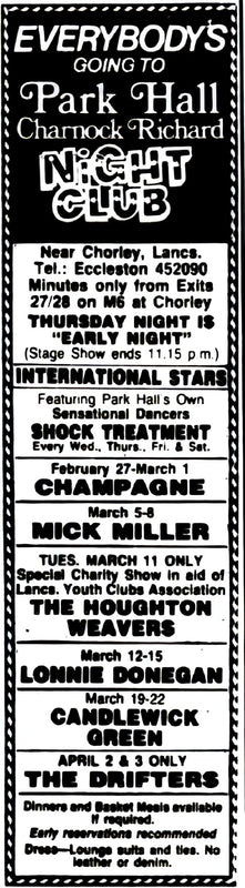 park hall 1980 advert