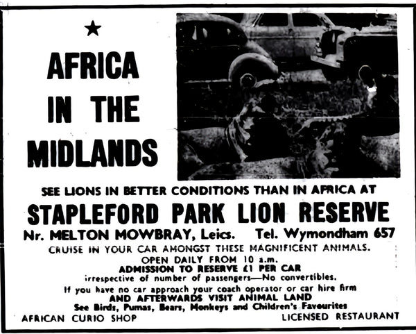 Stapleford House lion reserve advert