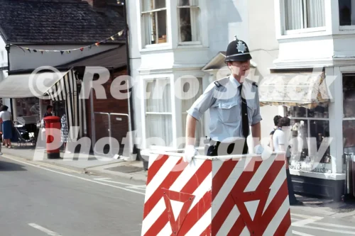 Policeman on traffic duty 1977 - Vintage photo