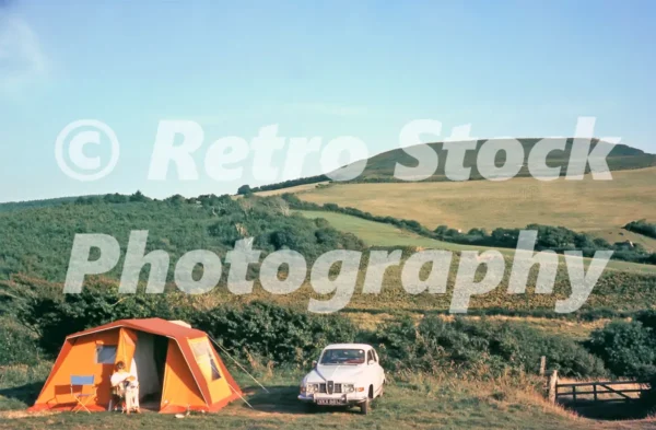 Camping with a Saab 96 in the 1970s