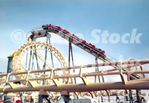 Whirlwind coaster on Clacton Pier 1983