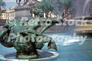 fountains in trafalgar square london 1950s 52273736660 o