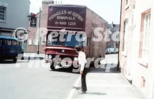 1970s Funnells of Sutton removals lorry on St Edmunds Road in Northampton