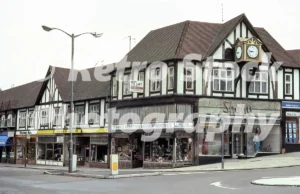 1970s street scene at the junction of London Road and Epsom Road in Guildford