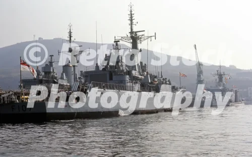 HMS Rothesay F107 at Weymouth 1971 - Vintage photo