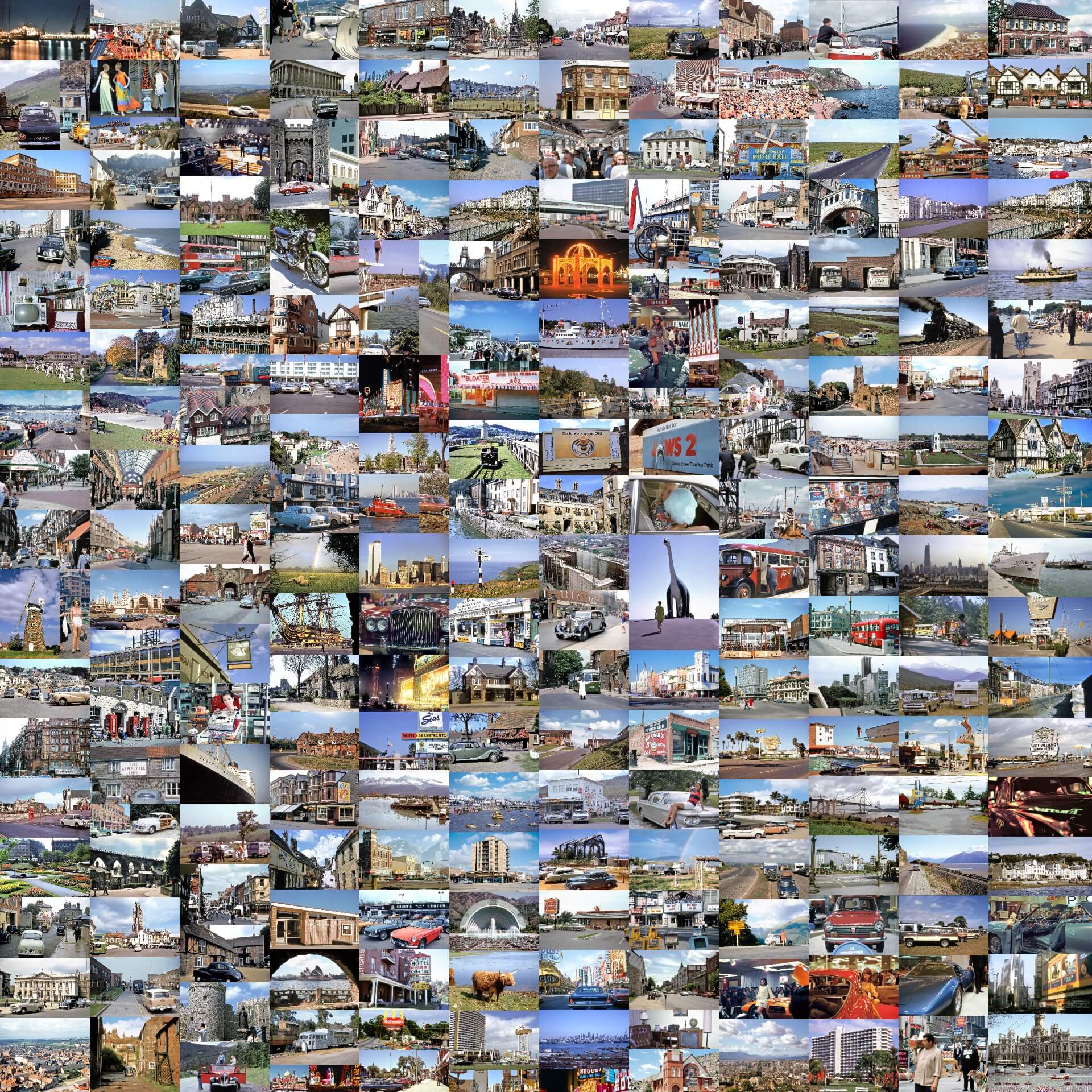 retro stock photography photo collage