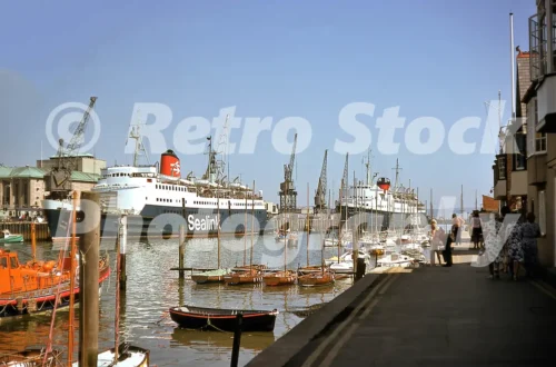 Sealink ferries at Weymouth 1975 - Vintage photo