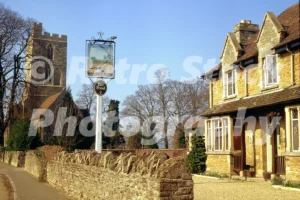 the plough pub and st marys church felmersham bedfordshire 1980s 52272212657 o