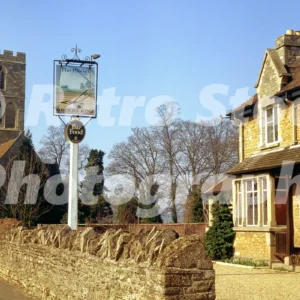 the plough pub and st marys church felmersham bedfordshire 1980s 52272212657 o