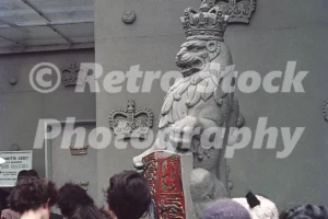the queens beasts outside westminster abbey queens coronation 1953 52741419534 o