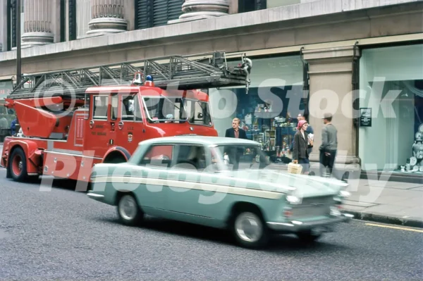 fire engine outside selfridges oxford street london 1964 52166555426 o