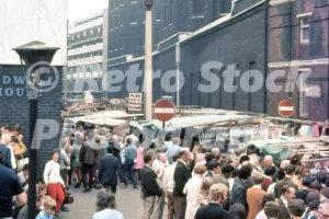 Petticoat Lane market, London 1970s - Vintage photo