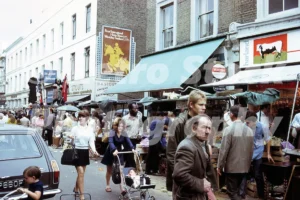 Portobello Market, London 1969 - Vintage photo