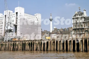 river thames london 1968 just east of london bridge looking towards the monument 39877838983 o