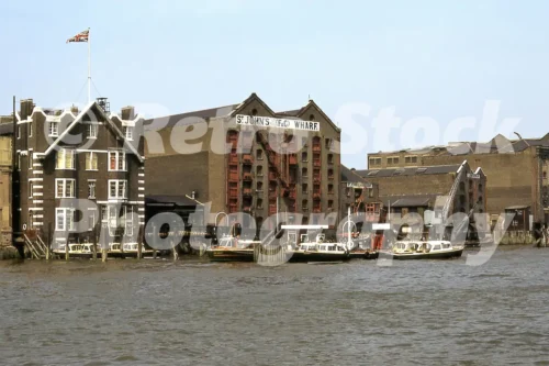 St John's Wharf, River Thames 1969