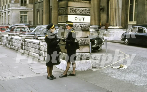 Traffic Wardens, Lincoln Inn Fields 1969 - Vintage photo