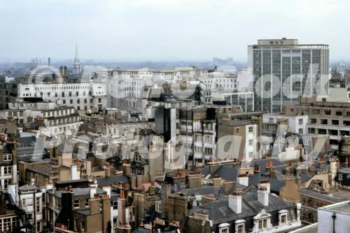 View from the Monument, London 1963 - Vintage photo