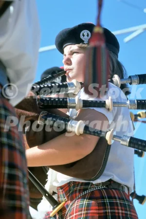 A bagpiper in Scotland 1976
