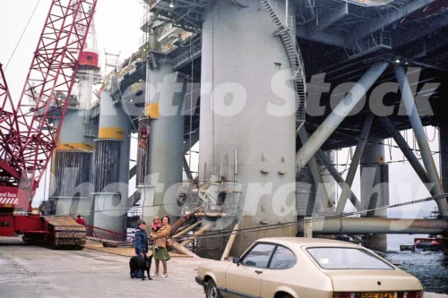 Oil platform, Pocra Quay, Aberdeen c1980