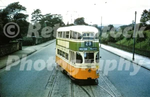 Glasgow tram 1052 seen in 1955