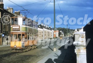 Glasgow tram 679 seen in 1955