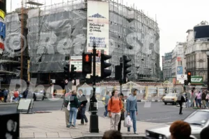 Piccadilly Circus, London 1987 - Vintage photo