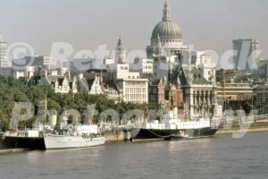River Thames, London 1980s