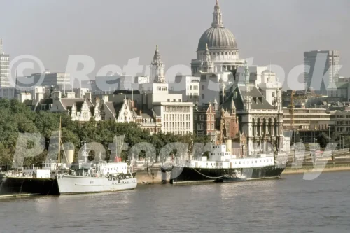 River Thames, London 1980s