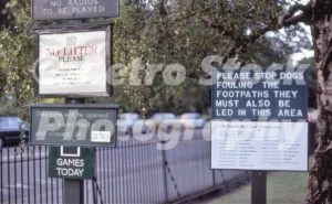 Signs in Regents Park, London 1977