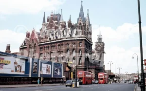 St Pancras station, Euston Road 1971